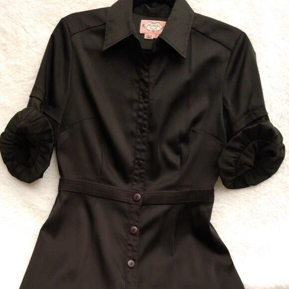 Classic Phoebe Couture Black Cocktail Dress Sz 6 - Picture 2 of 6